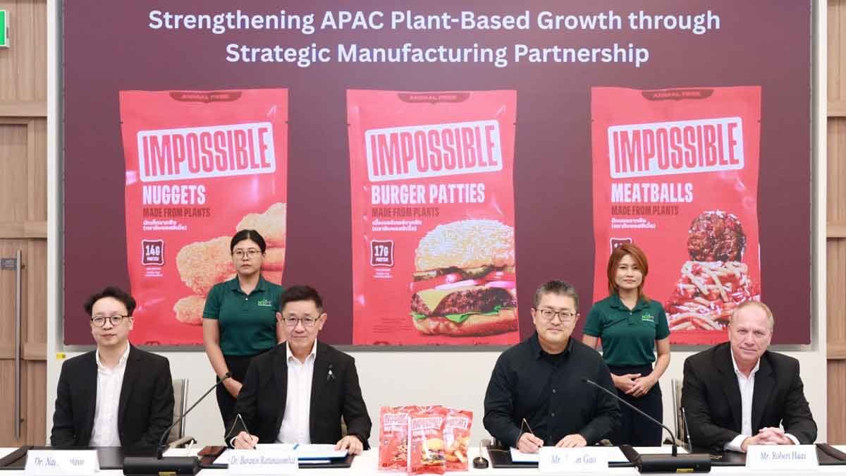 NRPT Partners with Impossible Foods to Position Thailand as Asia-Pacific Plant-Based Meat Production Hub