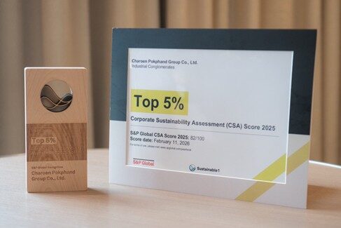 ซีพีติด Top 5% Sustainability Yearbook 2026 ต่อเนื่อง 5 ปีซ้อน กลุ่ม Industrial Conglomerates
