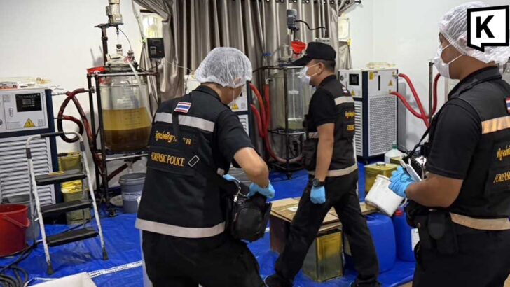 Three Chinese nationals arrested in Pattaya over illegal 'zombie vape' manufacturing operation
