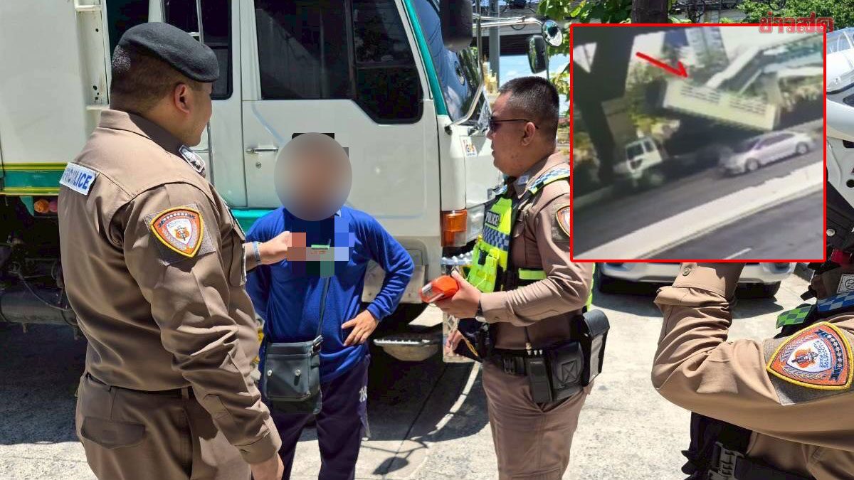 Dangerous Dump Truck with Raised Bed Nearly Hits Overpass on Vibhavadi Road; Driver Faces 6 Charges