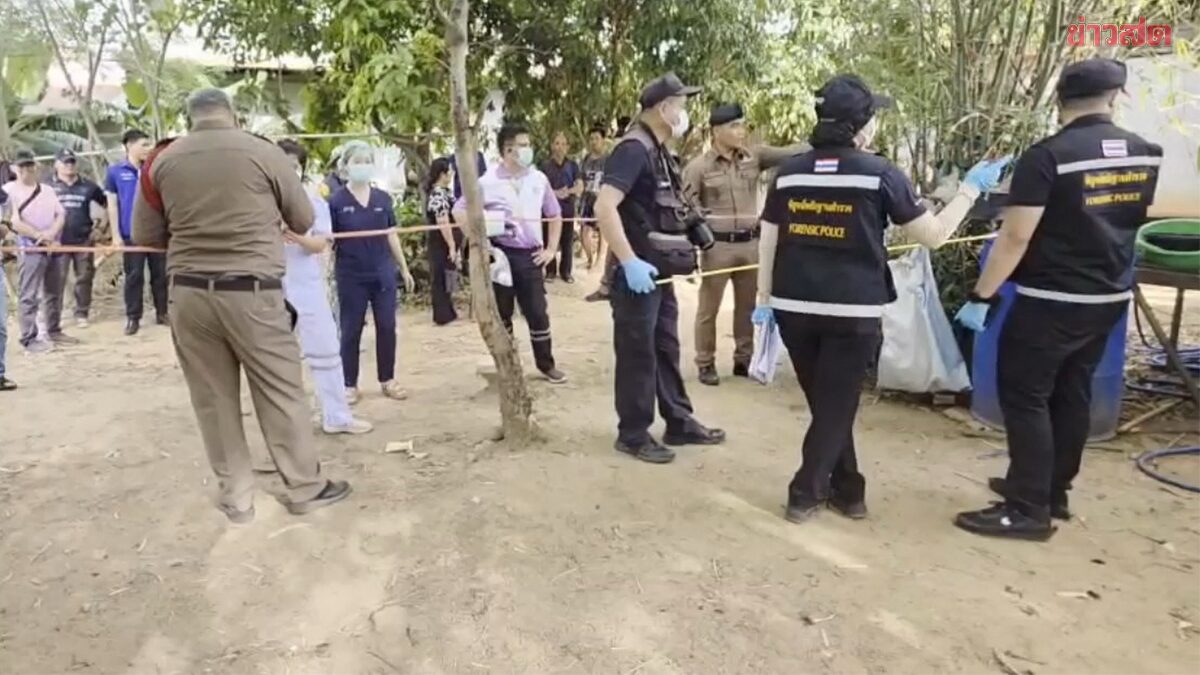 พ่อคว้าเสียมหวดหัก 2 ท่อน ลูกชายสิ้นใจ เพิ่งออกจากโรงพยาบาลแล้วคลั่งจะเผาบ้าน ห้ามไม่ฟัง