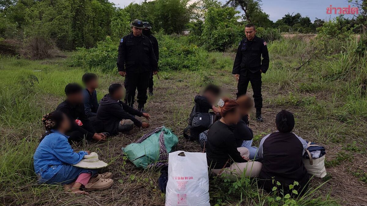 Desperate for survival: Thai authorities arrest 13 more Cambodian migrants caught sneaking into Thailand seeking work