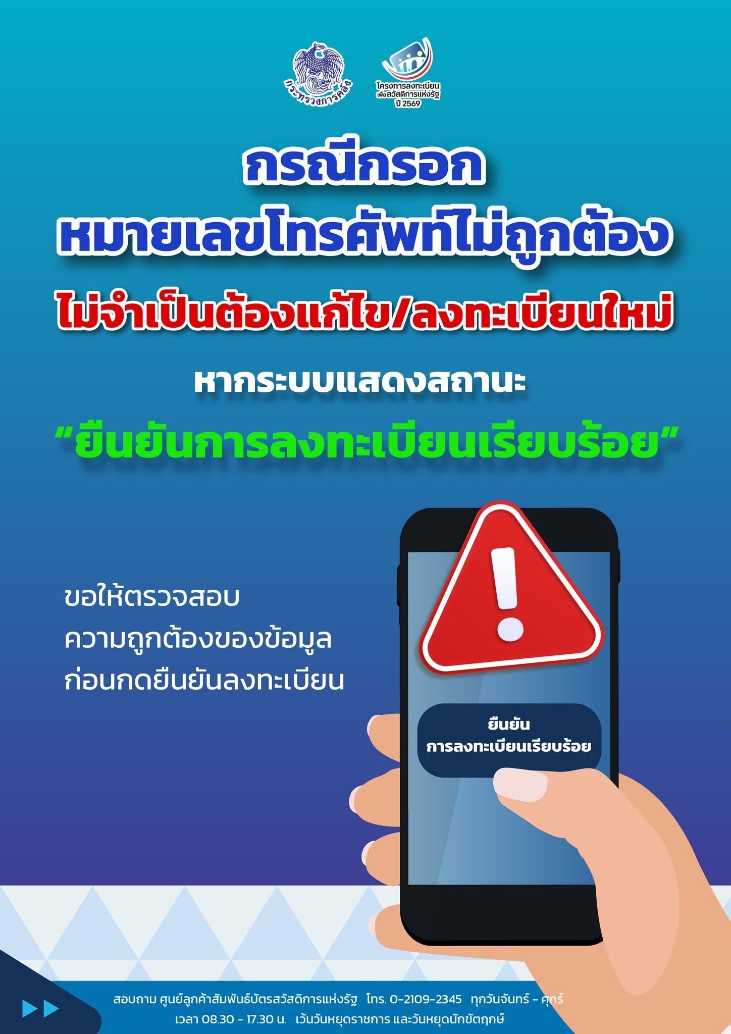 ลงทะเบียนบัตรสวัสดิการแห่งรัฐ 2569