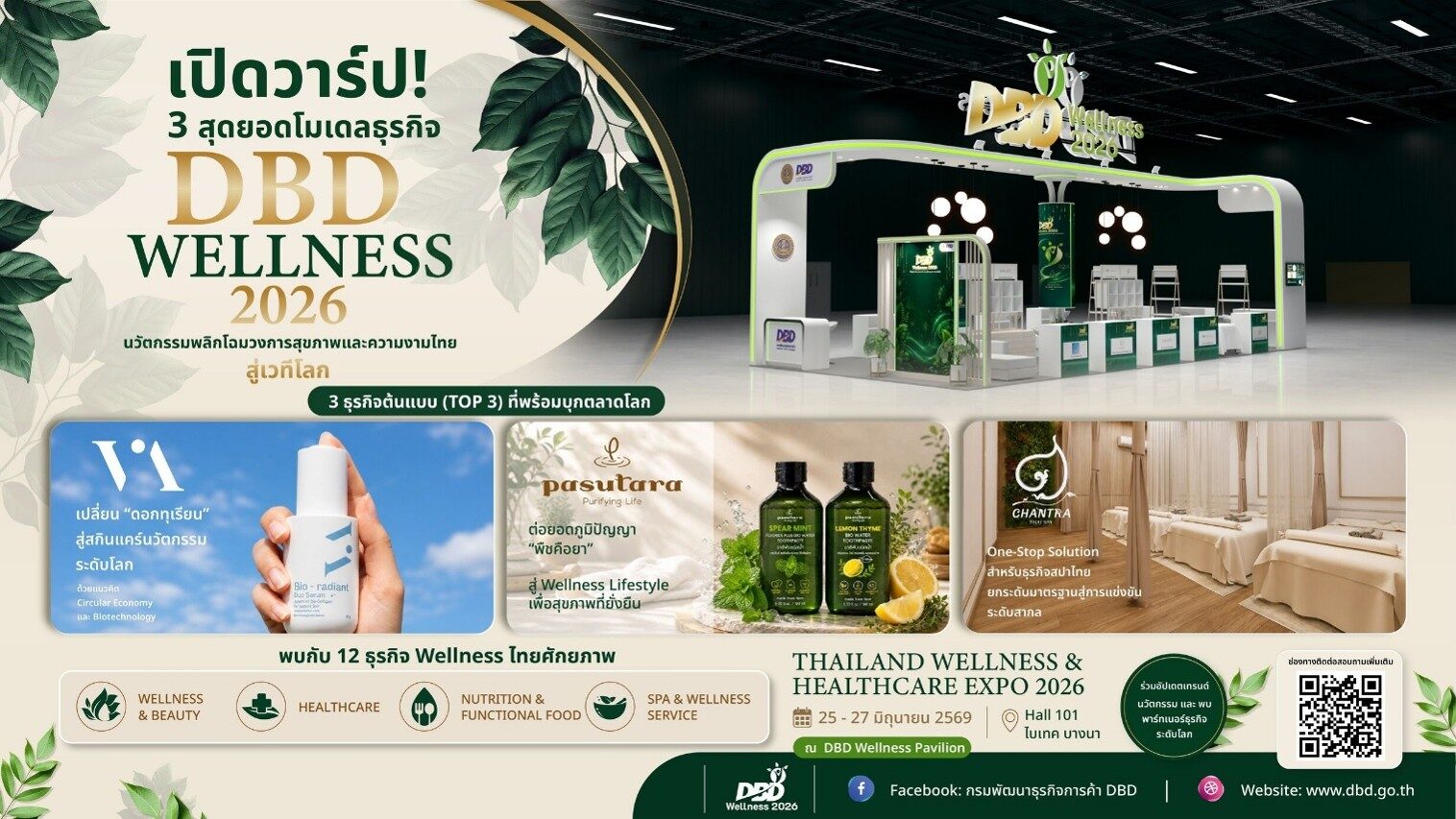 เปิดวาร์ป 3 สุดยอดโมเดลธุรกิจ “DBD Wellness 2026” 