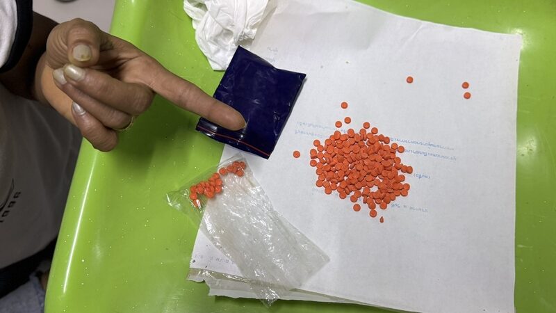 Suphan Buri woman caught with 220 yaba pills hidden in a crepe